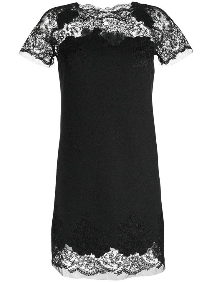 Ermanno Scervino Lace Inserts Shift Dress - Black