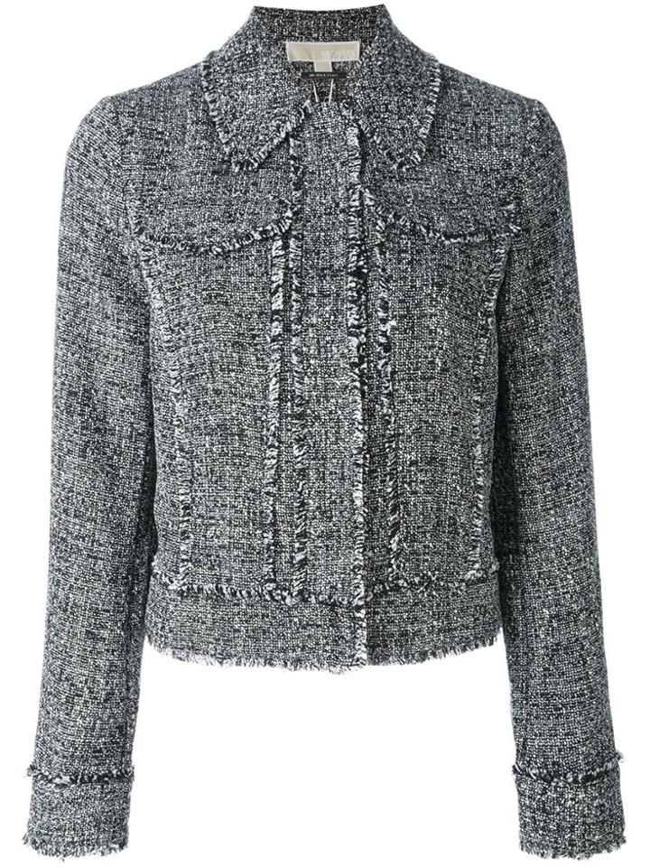 Michael Michael Kors Raw Edge Cropped Jacket - Black