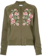 Anine Bing - Embroidered Bomber Jacket - Women - Cotton/viscose - S, Women's, Green, Cotton/viscose