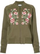 Anine Bing - Embroidered Bomber Jacket - Women - Cotton/viscose - S, Women's, Green, Cotton/viscose