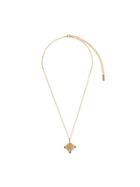 Saint Laurent Logo Embossed Coin Necklace - Gold