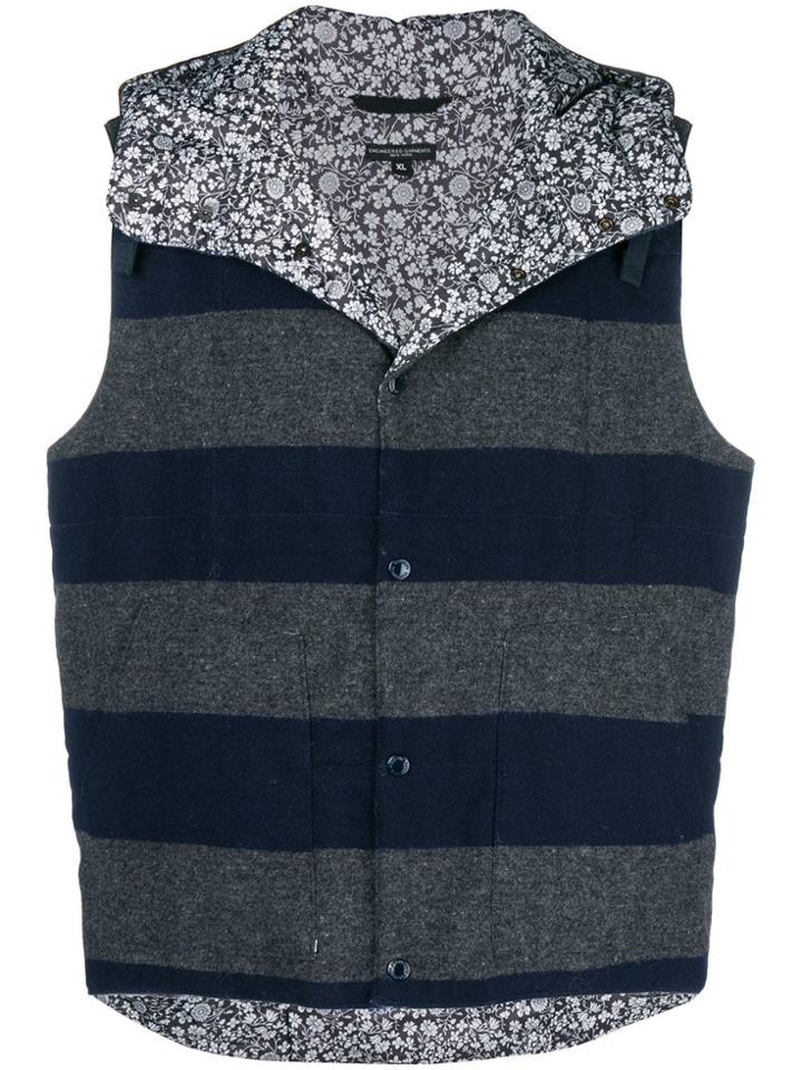 Engineered Garments Striped Reversible Gilet - Blue