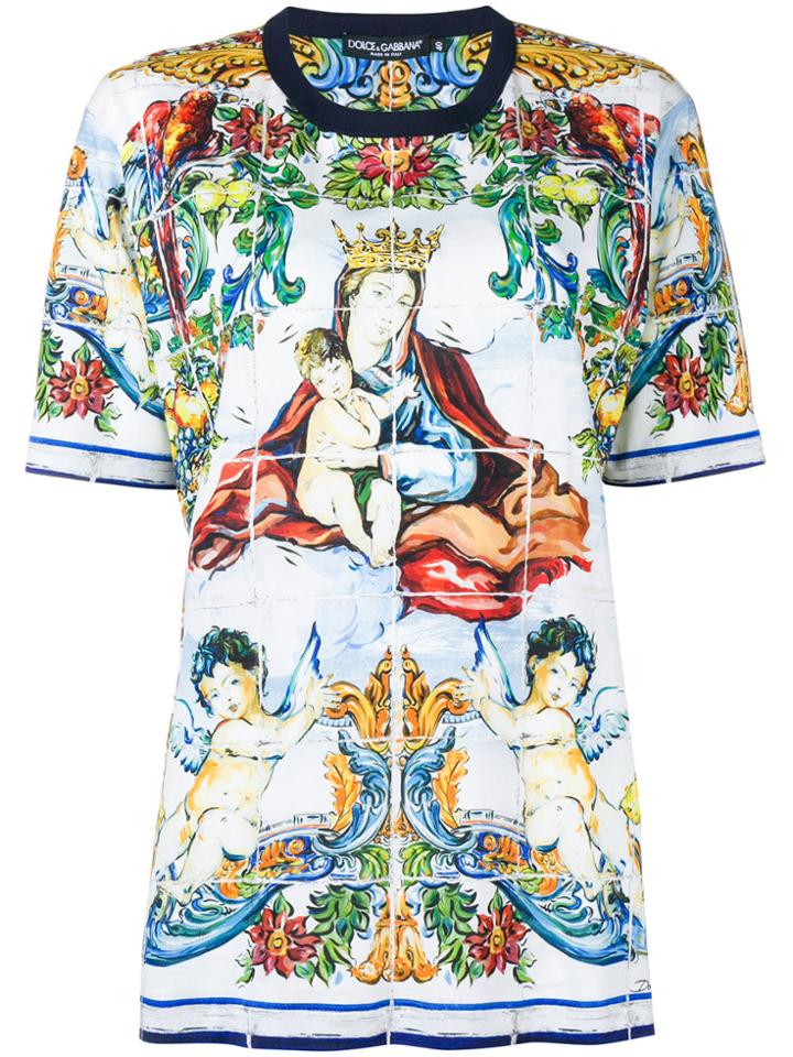 Dolce & Gabbana Signature Print T-shirt - White