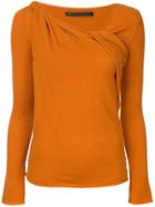 Muller Of Yoshiokubo Front Twist Ribbed Top - Yellow