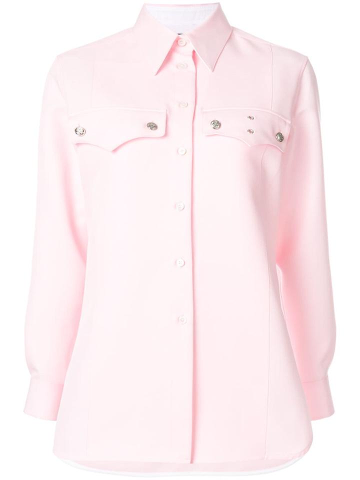 Calvin Klein 205w39nyc Long Sleeve Denim Shirt - Pink