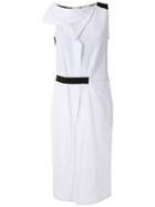 Mara Mac Asymmetric Midi Dress - White