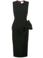 Roksanda - Lauran Bow Embellished Dress - Women - Silk/polyamide/polyester/viscose - 10, Women's, Black, Silk/polyamide/polyester/viscose