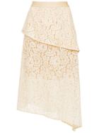 Nk Lace Midi Asymmetrical Skirt - Nude & Neutrals