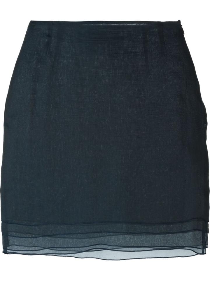 Romeo Gigli Vintage Layered Mini Skirt - Blue