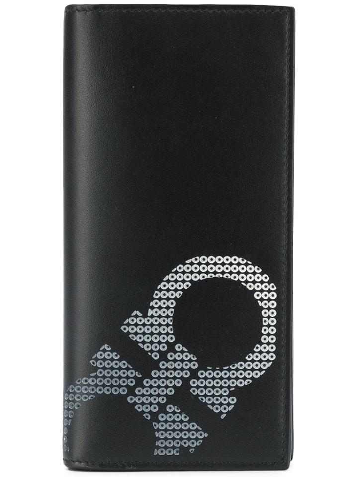 Salvatore Ferragamo Gancio Print Long Wallet - Black