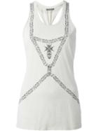 Alexander Mcqueen Harness Print Tank Top, Women's, Size: 42, Nude/neutrals, Cotton