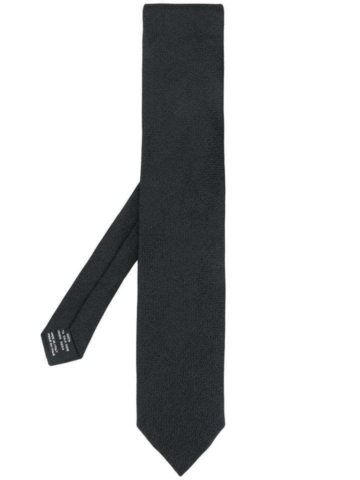 Tom Ford Textured Pointed Tip Tie - Black