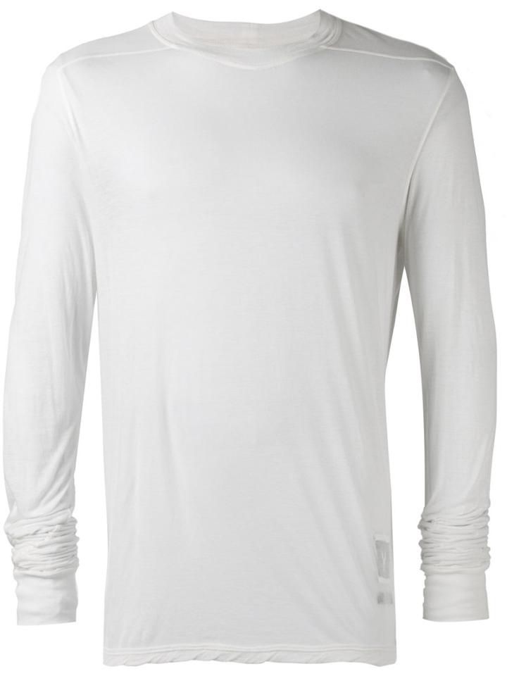 Rick Owens Drkshdw - Crew Neck Sweater - Men - Cotton - L, White, Cotton
