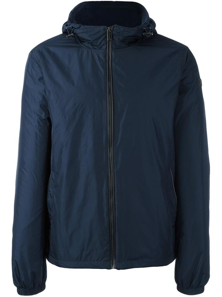 Michael Kors Hooded Zipped Jacket, Men's, Size: Xl, Blue, Nylon/polyester