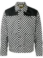 Givenchy Checkered Bomber Jacket, Men's, Size: 52, Black, Polyamide/viscose/wool