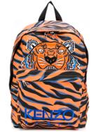 Kenzo Tiger Print Logo Backpack - Orange