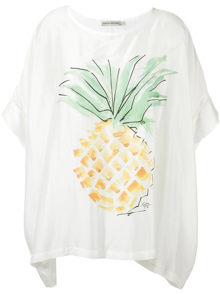 Martha Medeiros Oversized Camila T-shirt, Women's, White, Silk/lyocell