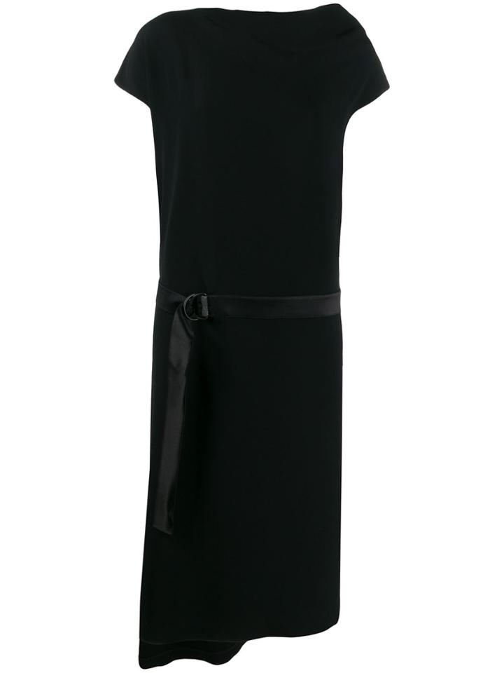 Brunello Cucinelli Belted Sweater Dress - Black