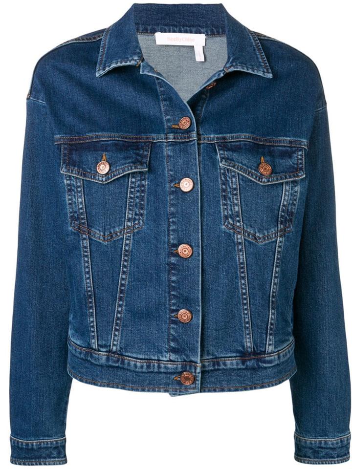 See By Chloé Butterfly Denim Jacket - Blue