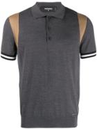 Dsquared2 Contrast Shoulder Polo Shirt - Grey