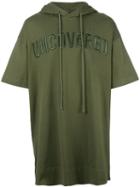 Juun.j Hooded T-shirt, Men's, Size: Small, Green, Cotton