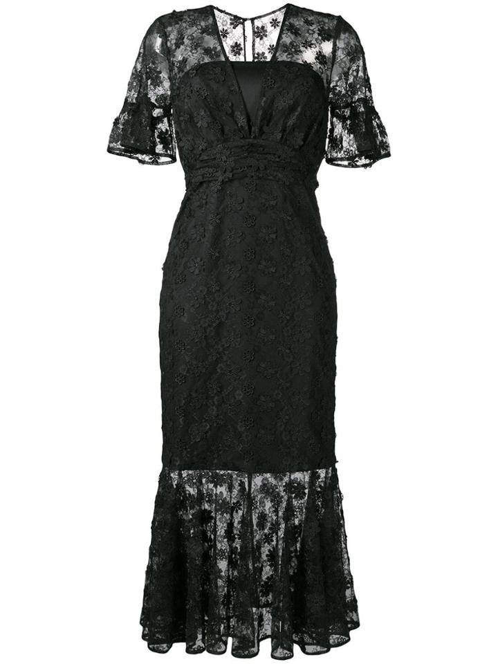 Three Floor Flower Crush Dress - Black