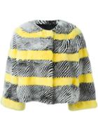Liska - Striped Mink Fur Jacket - Women - Mink Fur - M, Black, Mink Fur