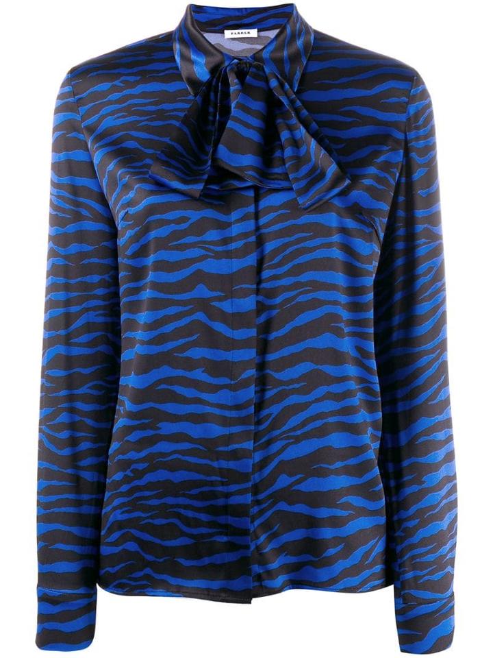 P.a.r.o.s.h. Zebra Print Shirt - Blue