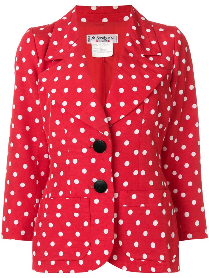 Yves Saint Laurent Vintage Polka Dot Jacket - Red