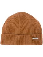 Bally Ribbed Beanie, Men's, Nude/neutrals, Cashmere/wool