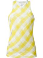 Stella Mccartney 'transparent Check' Top, Women's, Size: 38, Yellow/orange, Cotton/polyamide