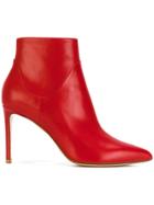 Francesco Russo Pointed Ankle Boots - Red