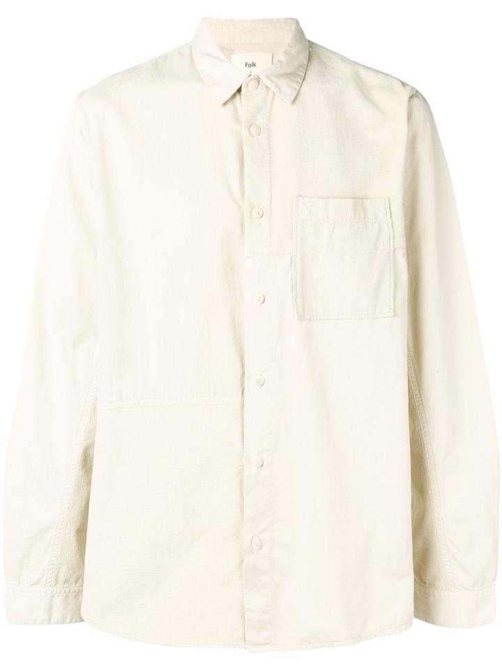 Folk Pointed Collar Shirt - Nude & Neutrals