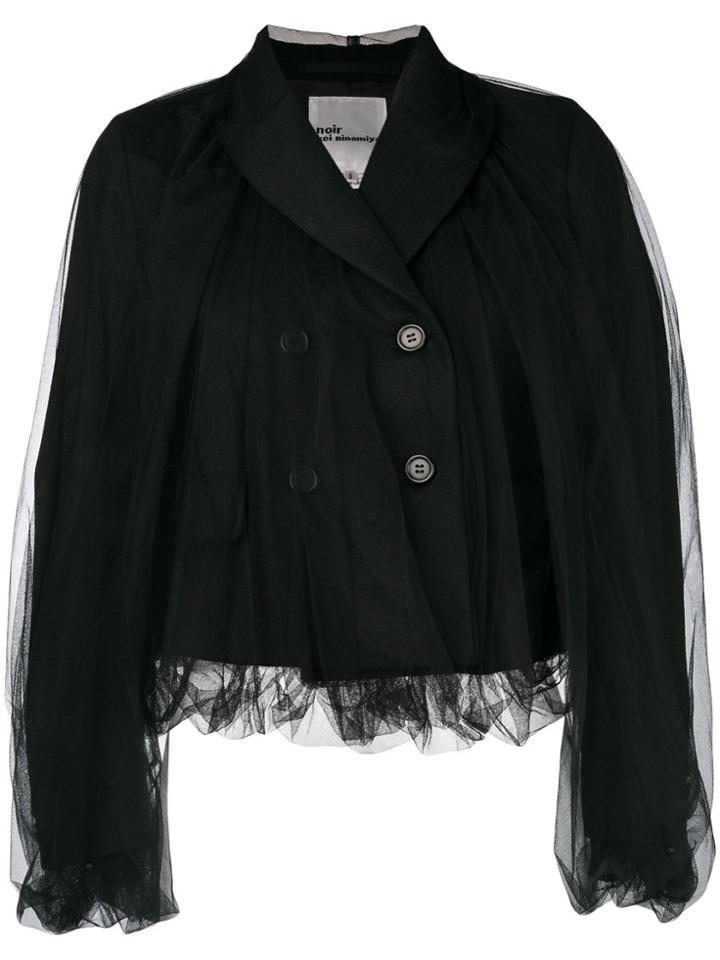Comme Des Garçons Noir Kei Ninomiya Double-breasted Tulle Layer Jacket