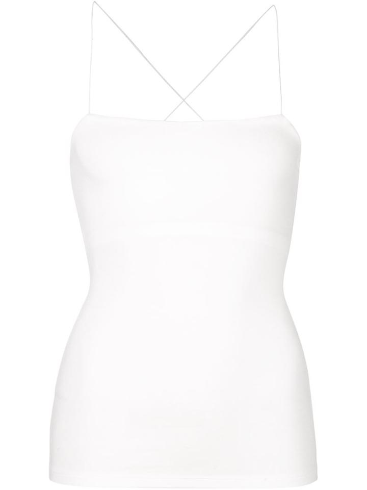 T By Alexander Wang Cut-out Cami Top, Women's, Size: Xs, White, Modal/spandex/elastane
