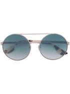 Mcq By Alexander Mcqueen Eyewear Round Framed Sunglasses - Metallic