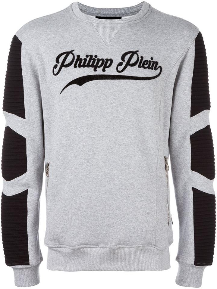 Philipp Plein 'say My Name' Sweatshirt, Men's, Size: Large, Grey, Cotton/polyester