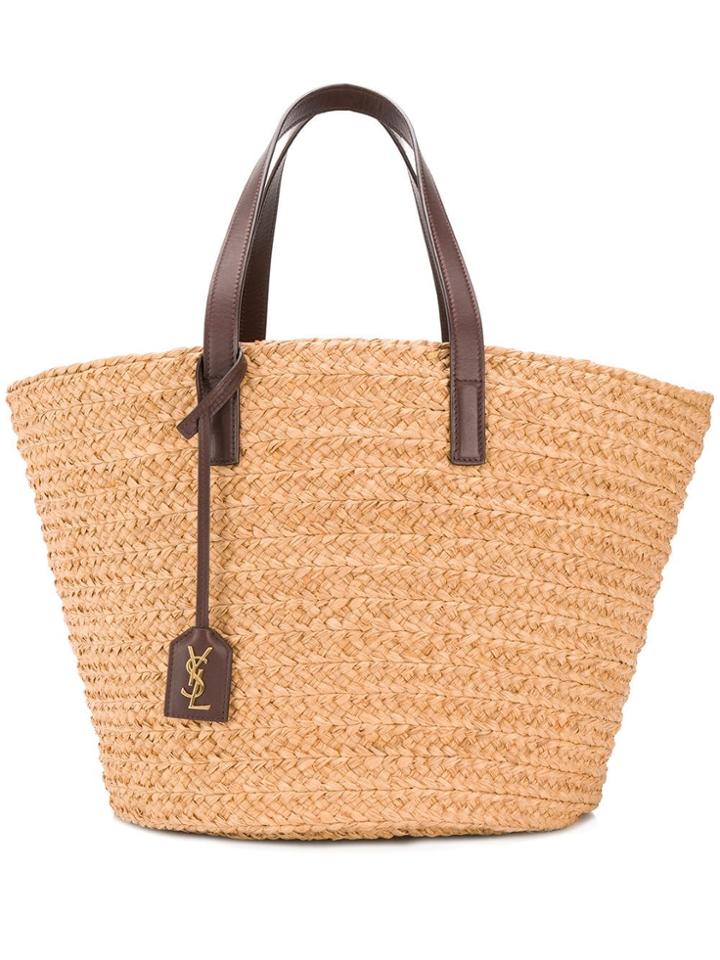 Saint Laurent Panier Medium Bag - Neutrals
