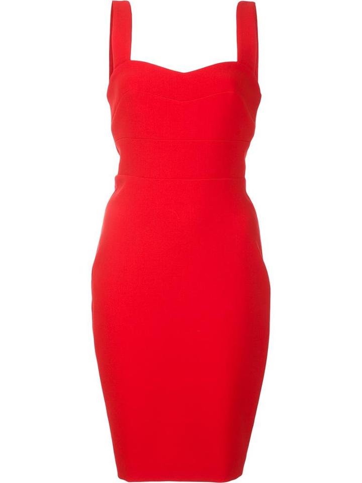 Likely Sweetheart Neck Fitted Dress, Women's, Size: 6, Red, Polyester/rayon/spandex/elastane