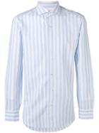 Barba - Striped Shirt - Men - Cotton/linen/flax - 40, White, Cotton/linen/flax