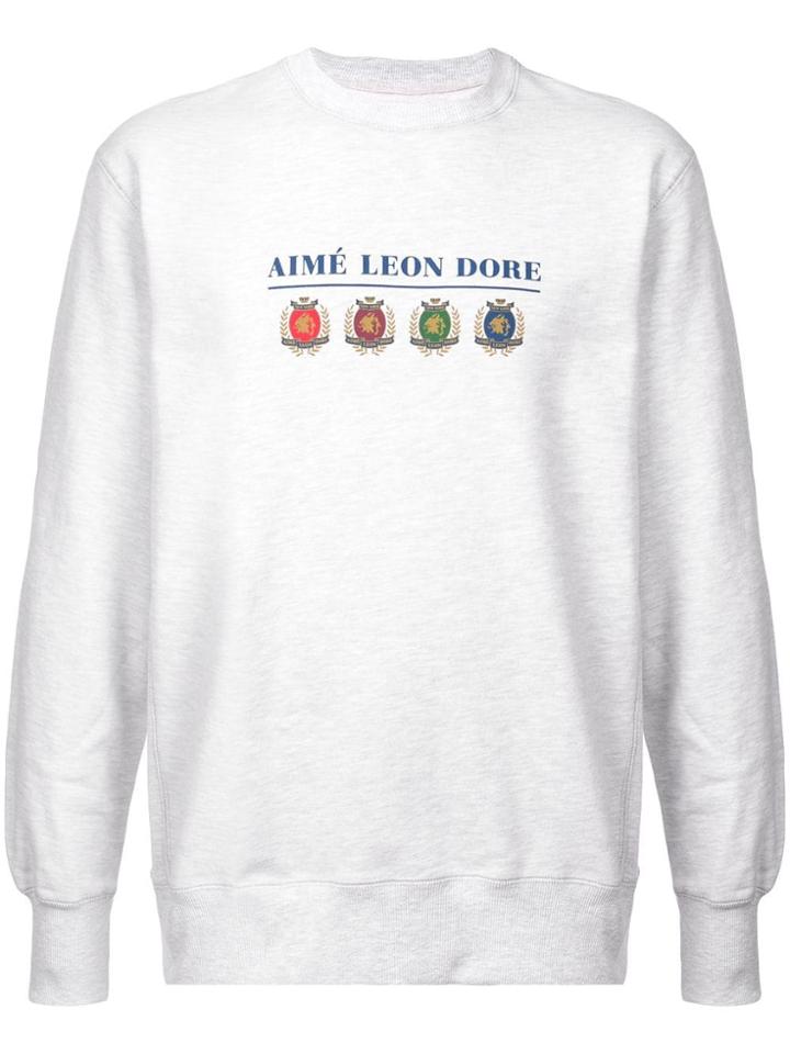 Aimé Leon Dore Logo Print Sweatshirt - Grey