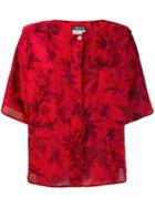Fendi Pre-owned 1980's Structured Shoulders Floral Blouse