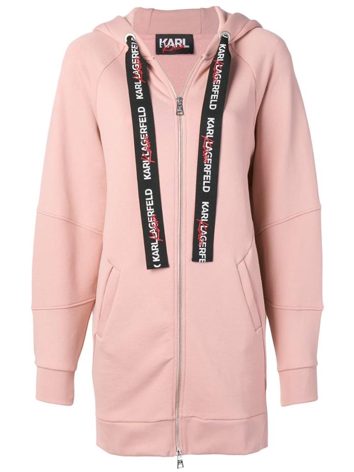 Karl Lagerfeld Karl X Kaia Oversized Hoodie - Pink