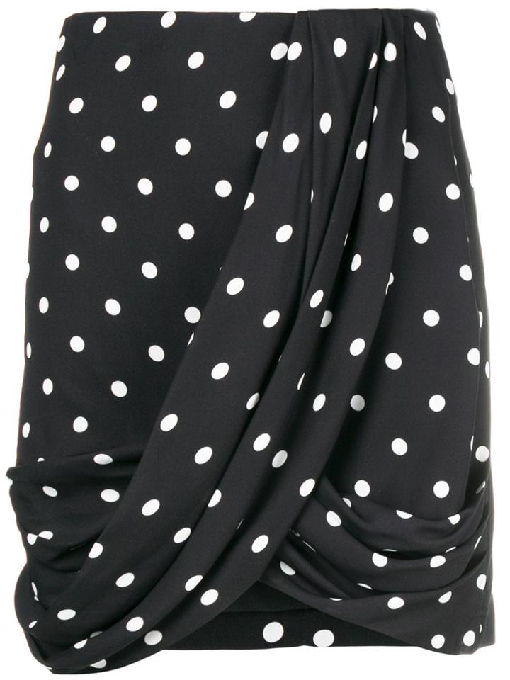 Vivetta Draped Polka Dot Skirt - Black