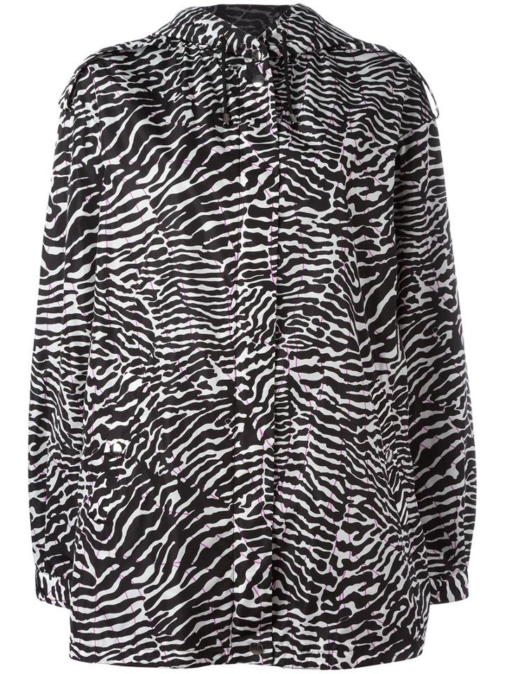 Giamba Zebra Print Jacket, Women's, Size: 42, Black, Polyamide