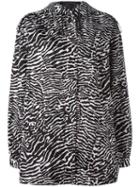 Giamba Zebra Print Jacket, Women's, Size: 42, Black, Polyamide