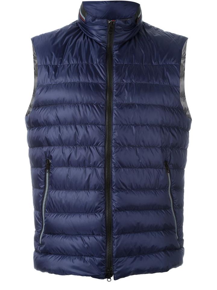 Fay Padded Zip Gilet, Men's, Size: Large, Blue, Polyamide