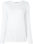 T By Alexander Wang Longsleeved T-shirt, Women's, Size: Xs, White, Linen/flax/silk
