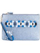 Anya Hindmarch - Circulus Large Pouch Clutch - Women - Calf Leather - One Size, Blue, Calf Leather