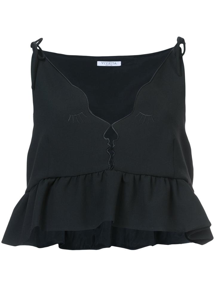 Vivetta Tied Cropped Top - Black